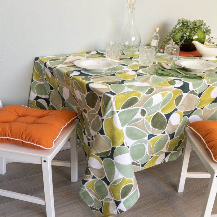 Tovaglia stampata con tovaglioli Biancheria Ellisse Tov MC Maestri Cotonieri - evabiancheria